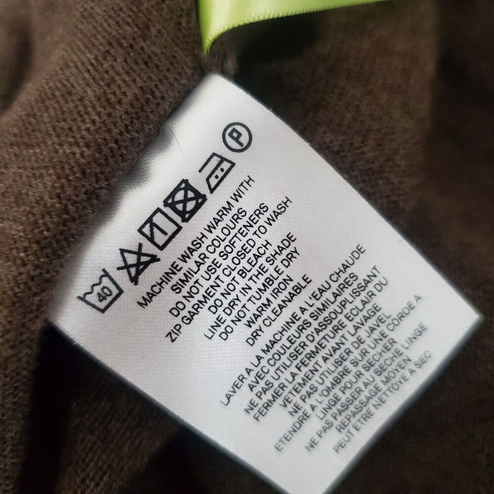 Icebreaker Sport 320 Men's Merino Wool 1/4 Zip Sweater Size XL Brown HOLES READ - Picture 13 of 14